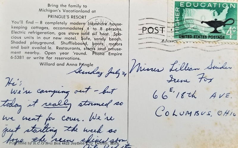 Pringles Motel and Cottages - Old Postcard